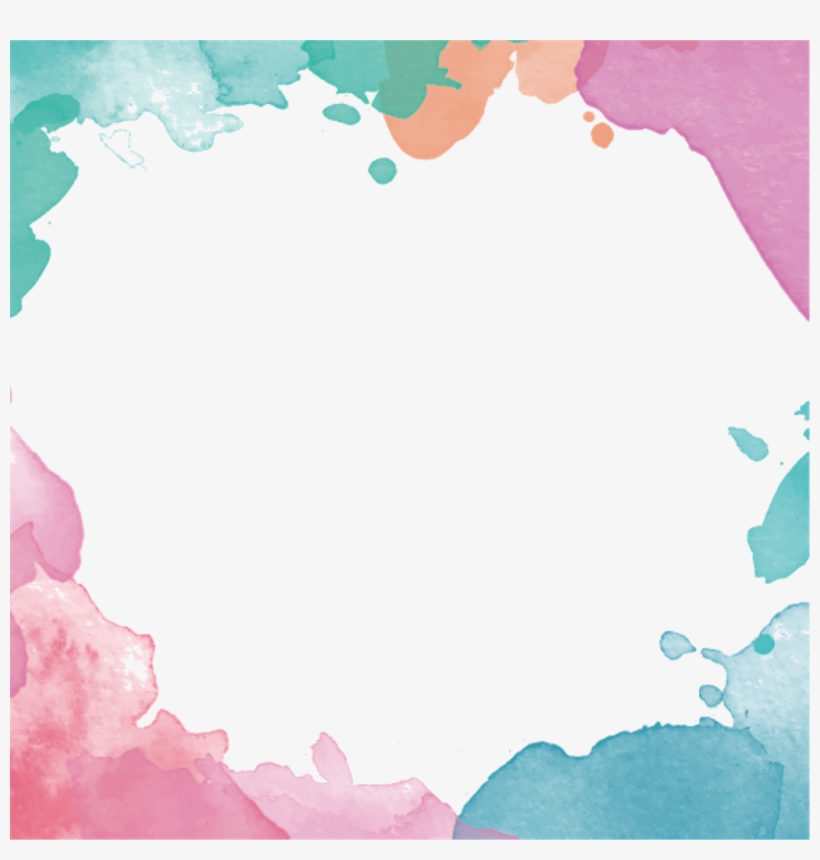 Vector Freeuse Library Euclidean Drawing Flower Hand - Watercolor Border, transparent png