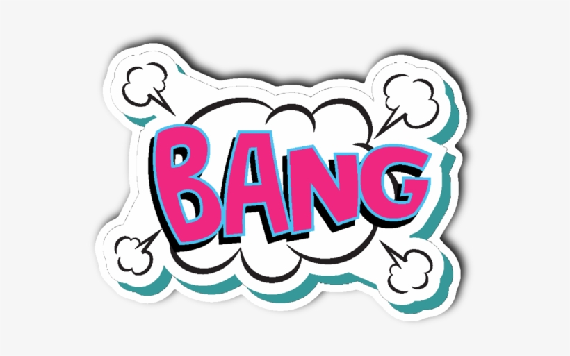 Comic Book Words Bang Vinyl Die Cut Sticker - Comic Book Stickers, transparent png