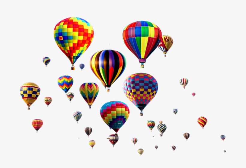 Colorful Hot Air Balloon Journal: 150 Page Lined Notebook/diary, transparent png