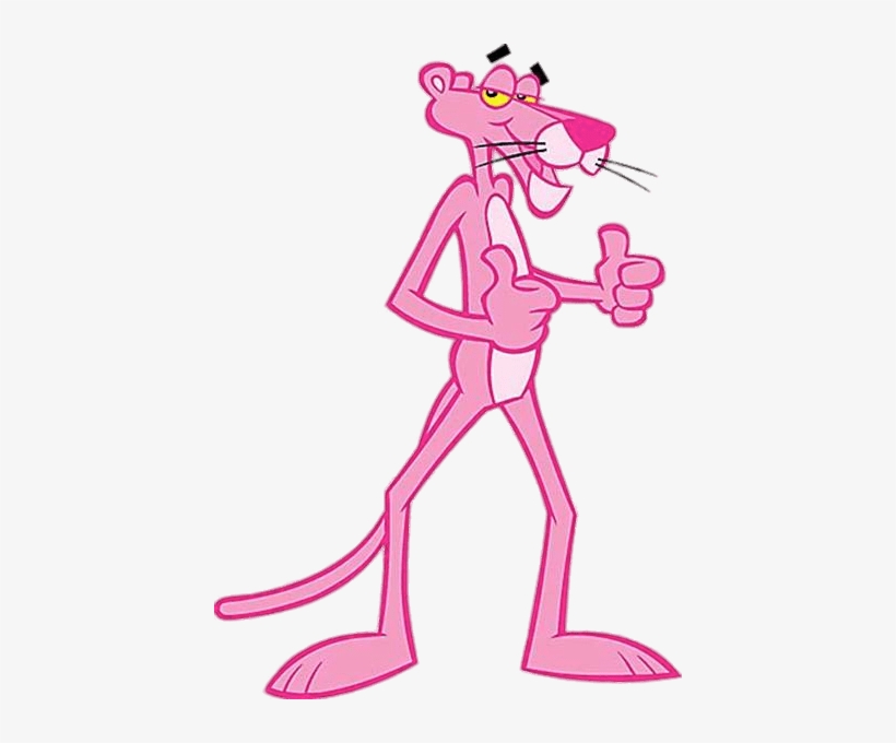 Pink Panther Thumbs Up - Pink Panther Vector Free, transparent png