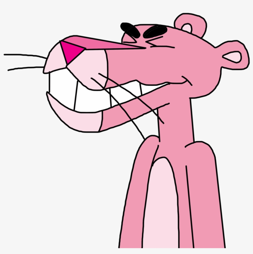 The Pink Panther Laughing By Marcospower1996 - Pink Panther Smiling, transparent png