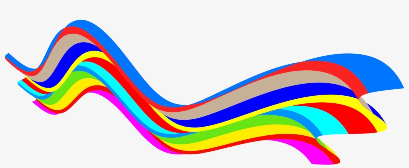 Big Image - Rainbow Wave Clipart, transparent png