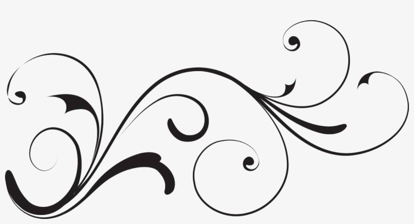 Banner Transparent Library Clip Art Curly Transprent - Black Swirls Clip Art, transparent png