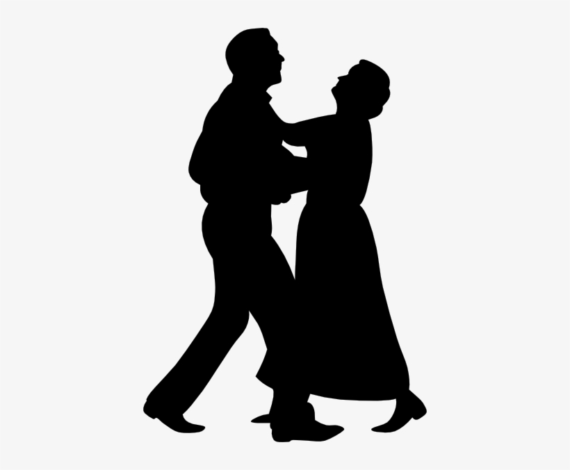 Transparent Dancer Vector - Elderly Couple Dancing Silhouette, transparent png