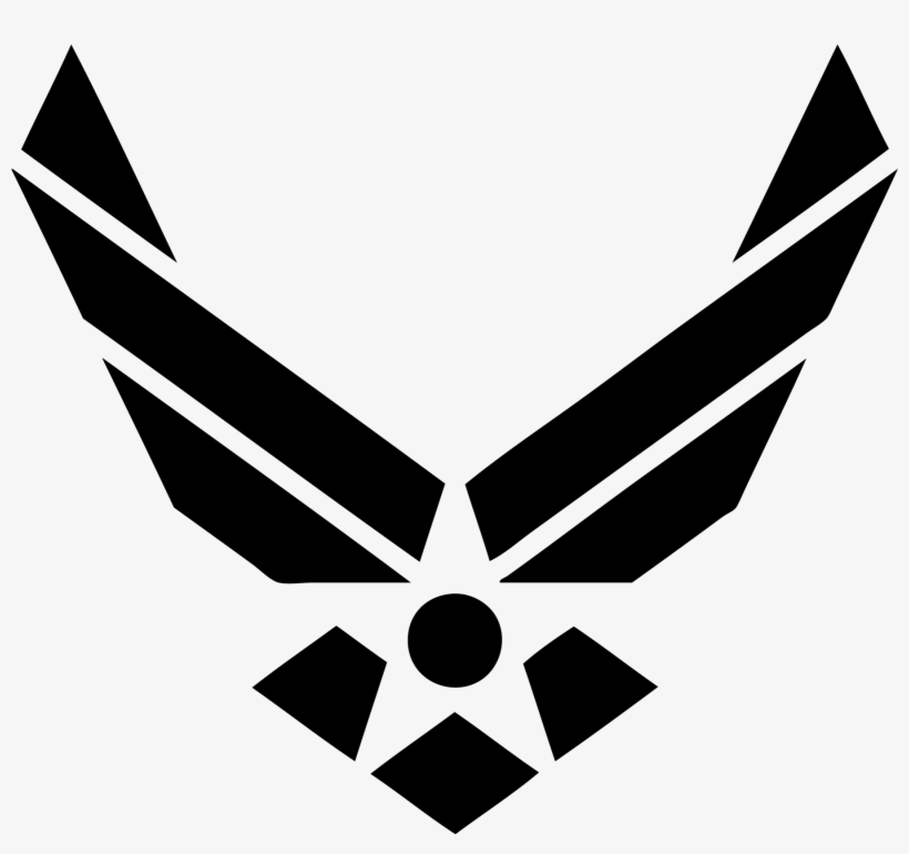Air Force Logo Png Vector - Air Force Symbol Black, transparent png