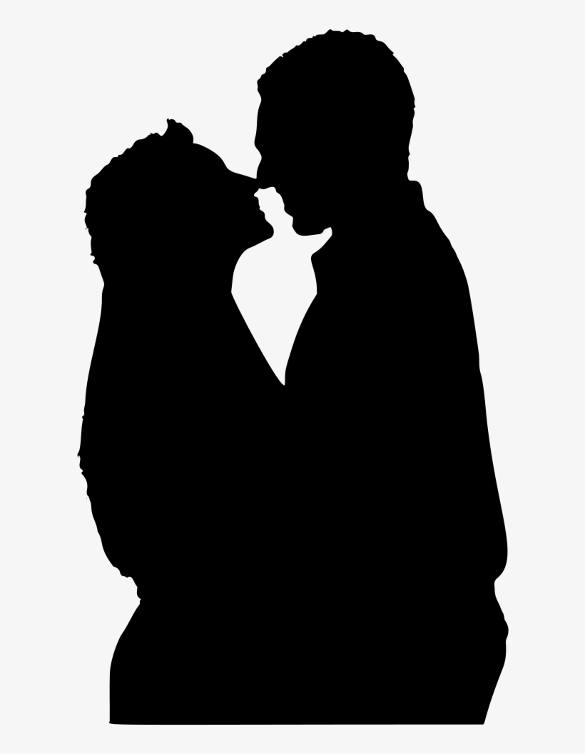 Close Couple Silhouette - Romance, transparent png