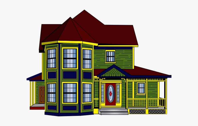 Colorful Cottage Clip Art At Clker - Clipart Big House, transparent png