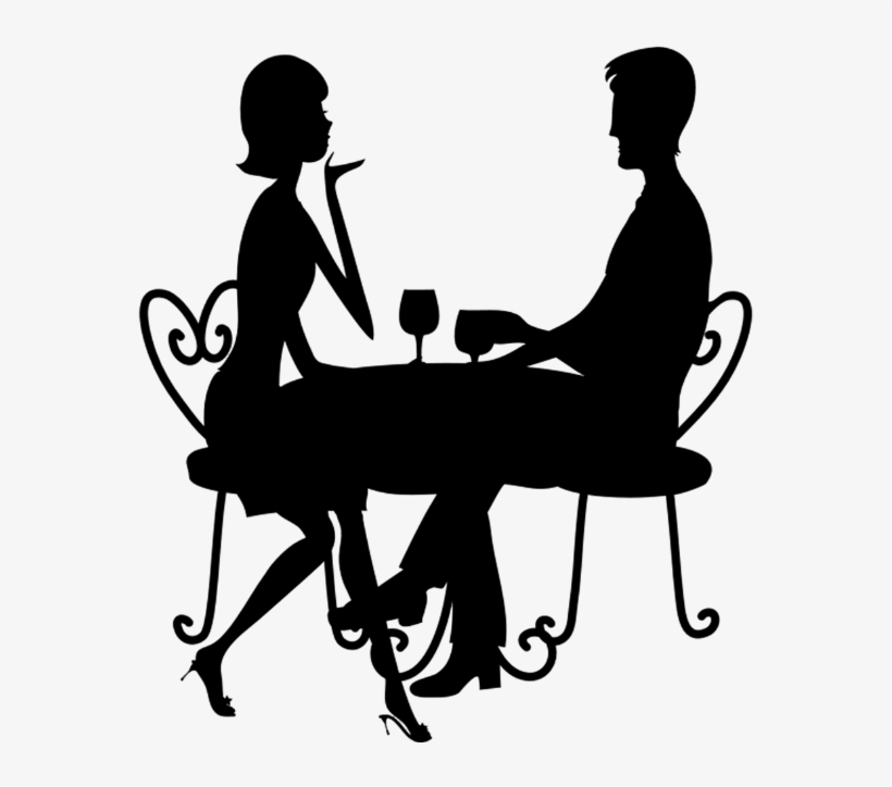 Couple Silhouette - Couple Drink Silhouette, transparent png
