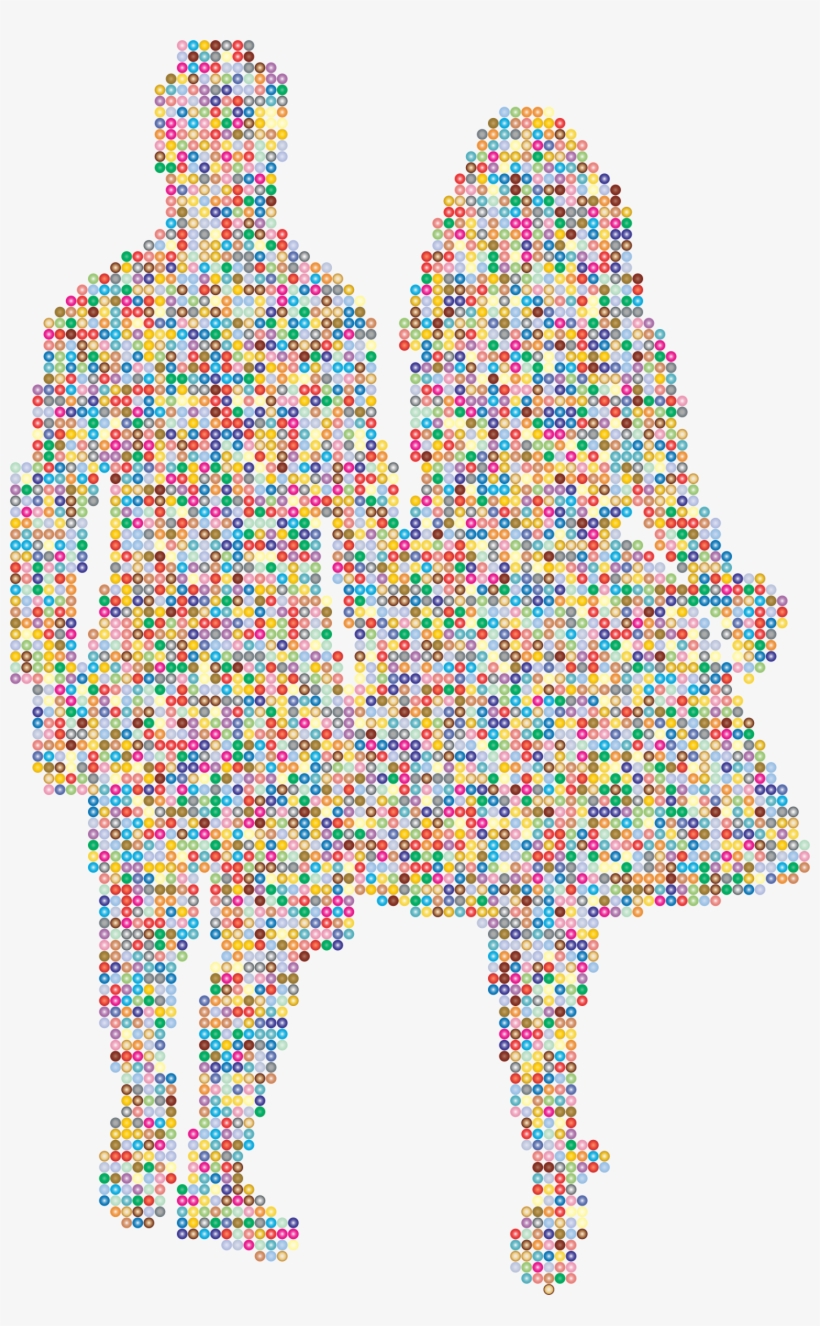 Couple Silhouette Holding Hands Png - Clip Art, transparent png