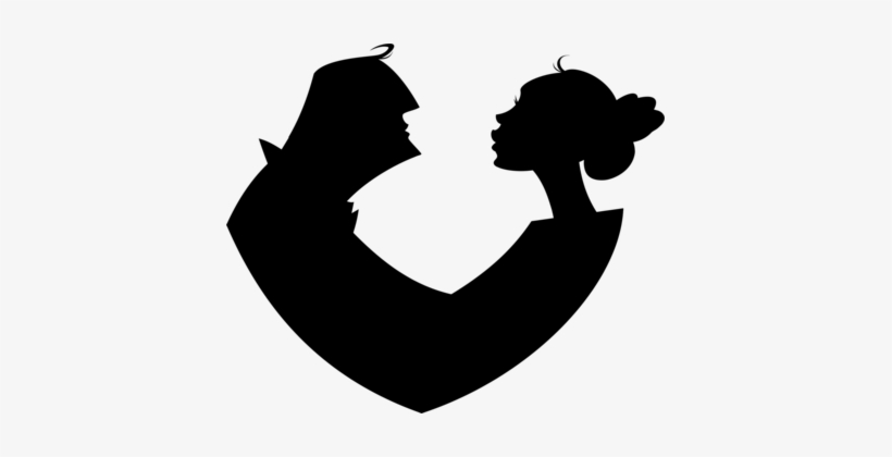 Silhouette Love Wedding Romance - Silhouette, transparent png