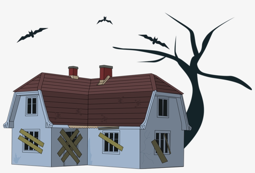 Download Free Printable Clipart And Coloring Pages - Creepy House Clipart, transparent png