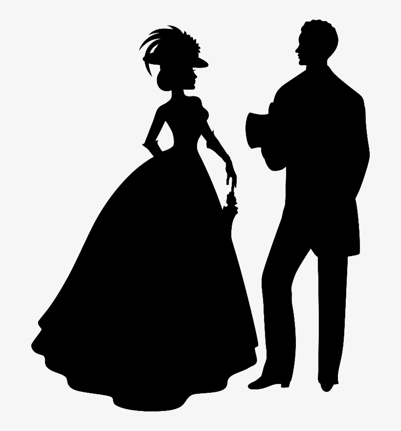 Sandra Byrd - Silhouette Of Victorian Couple, transparent png