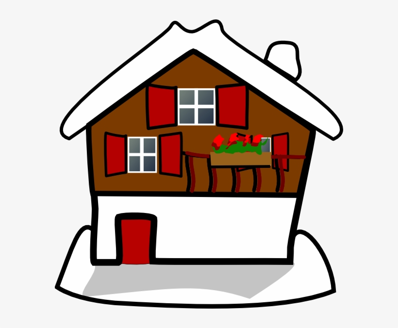 Brick House Clipart - House With Snow Clipart, transparent png