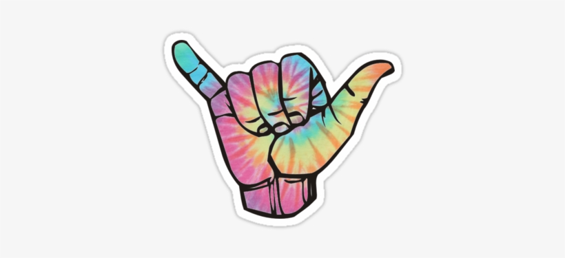 Tie Dye Shaka By Amariei - Shaka Sticker, transparent png