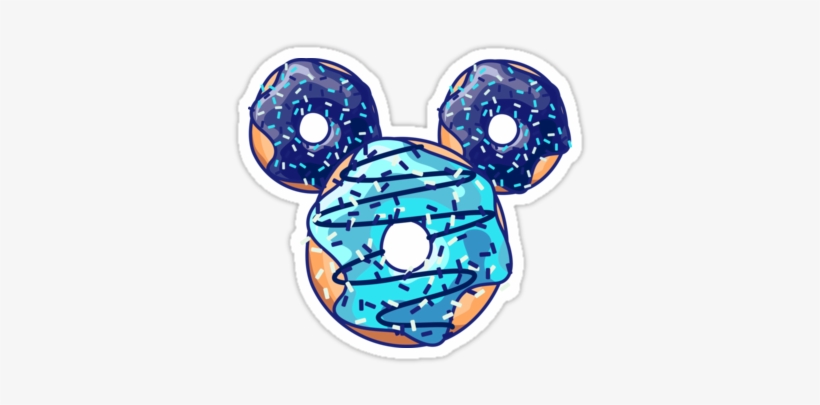 "pop Blue Donut" Stickers By Xooxoo - Stickers Tumblr Donut Mickey, transparent png