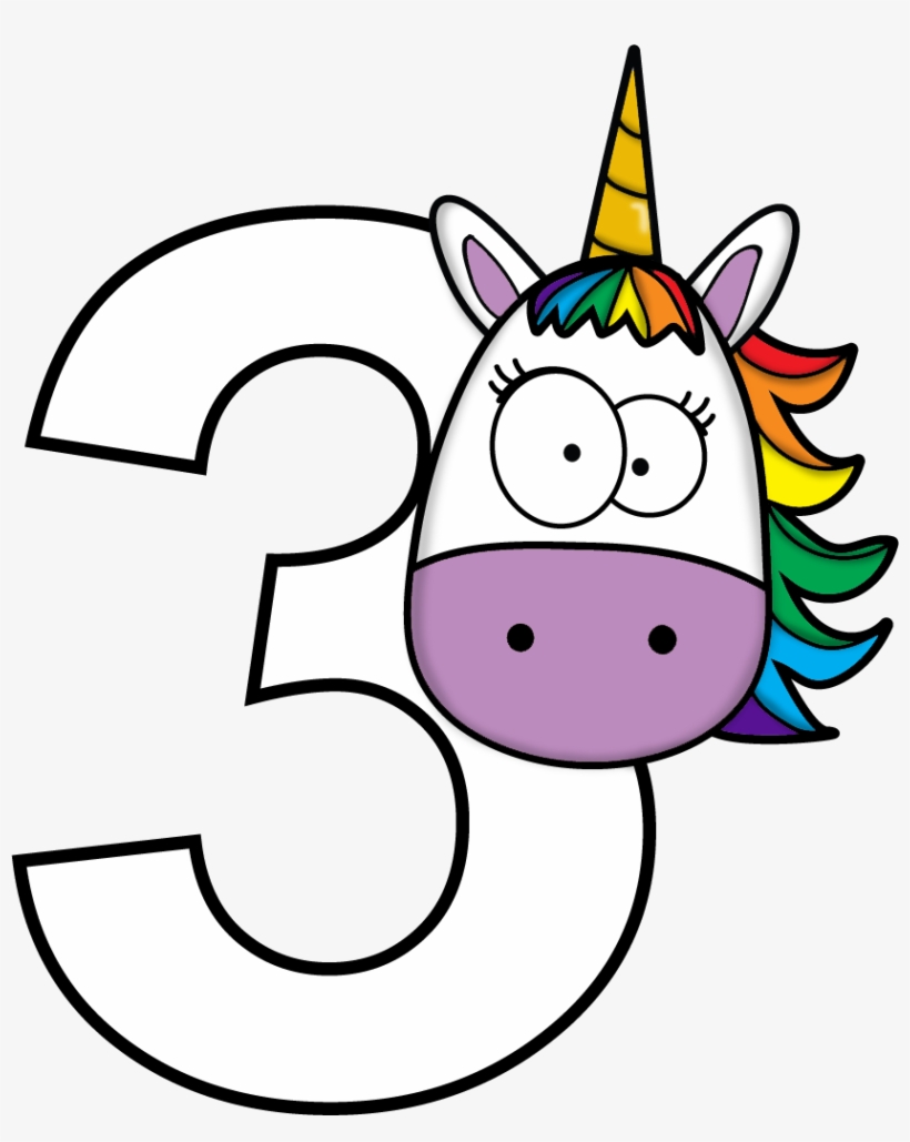 Unicorn Clipart Math - Unicorn Numbers, transparent png