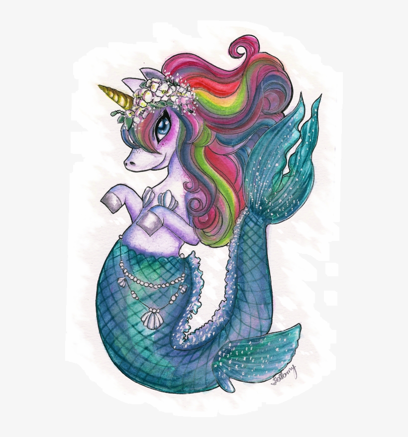 Adesivo Mermaid Unicorn De Ana Paula Sollamyna - Cartoon, transparent png