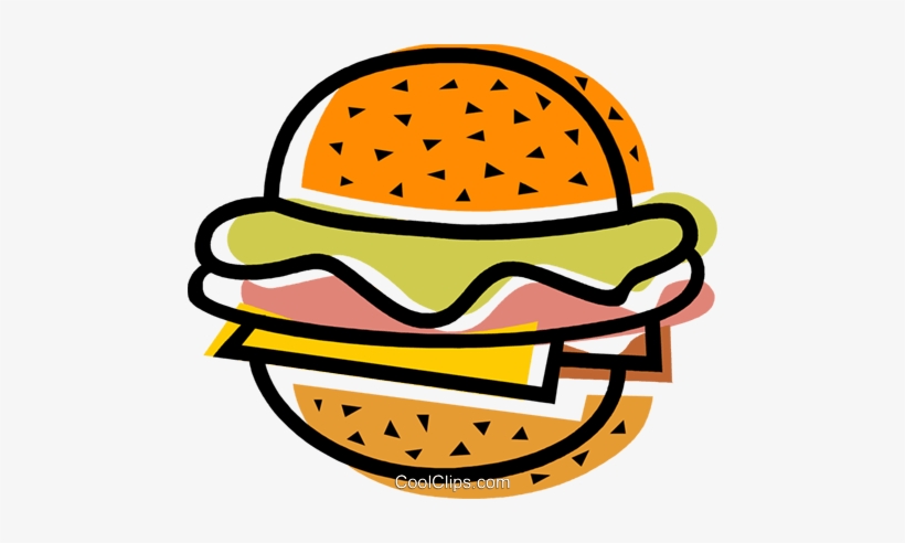 Hamburgers Royalty Free Vector Clip Art Illustration - Sanduiche Vetor Png, transparent png