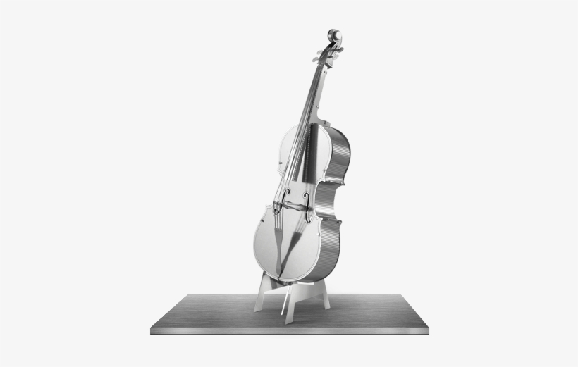 Picture Of Bass Fiddle - Bass Fiddle Metal Earth 3d Laser Cut Model, transparent png