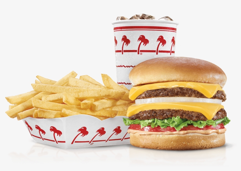In N Out Burger Meal - Out Burger, transparent png
