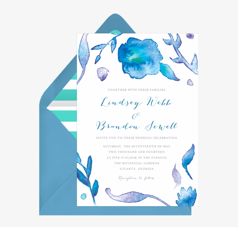 Tropical Watercolor By Shari Margolin Design - Wedding Invitation, transparent png
