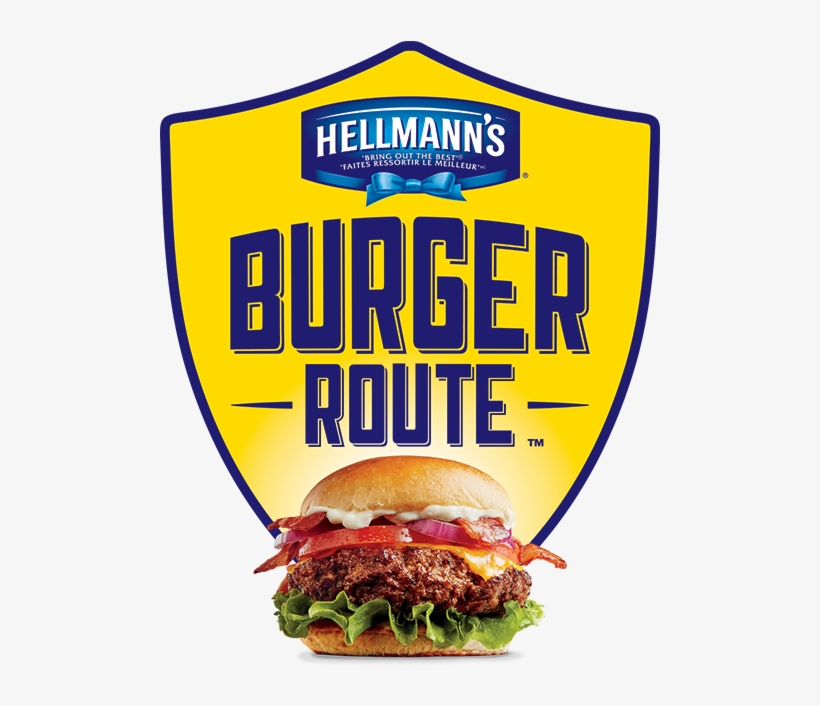 50003882 Burger Route Logo - Hamburger, transparent png