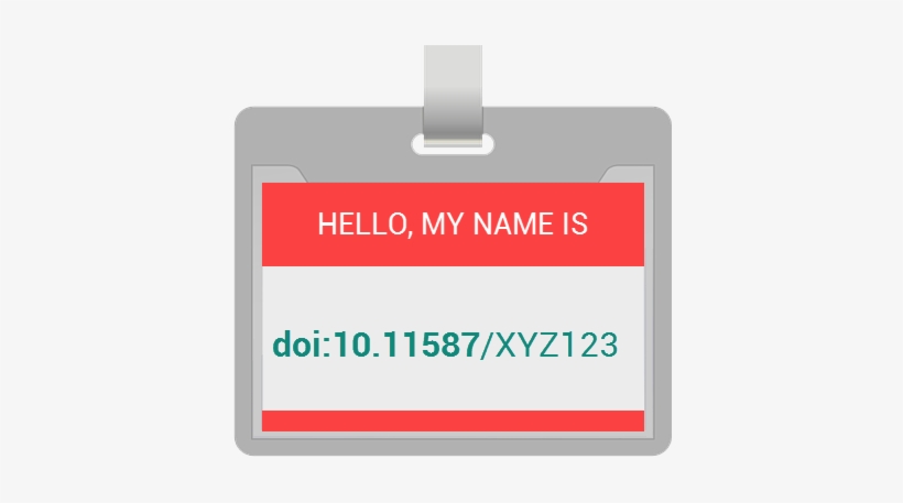 A Name Tag Showing The Aussda-specific Doi - Digital Object Identifier, transparent png