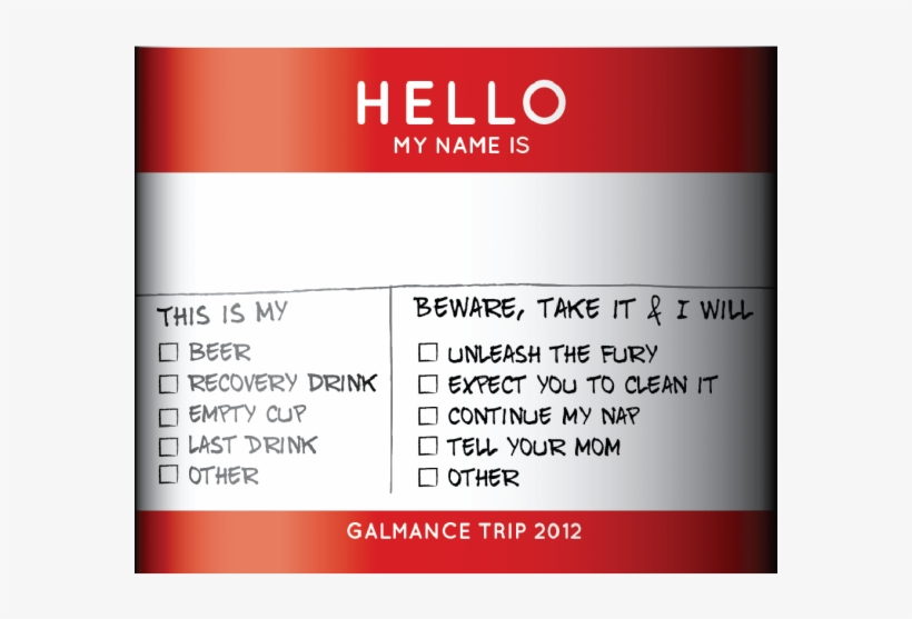 Hello My Name Is Basic Label - Label, transparent png