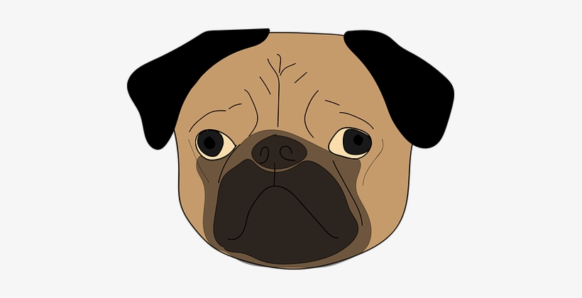 The Pug Puppy Dog Cute Animal Dog Dog Dog - Dog Face Transparent Background, transparent png