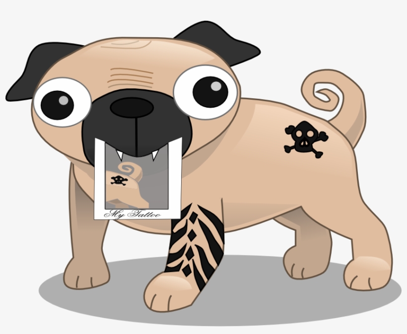 Pug Tattoo - Pug Body Parts, transparent png