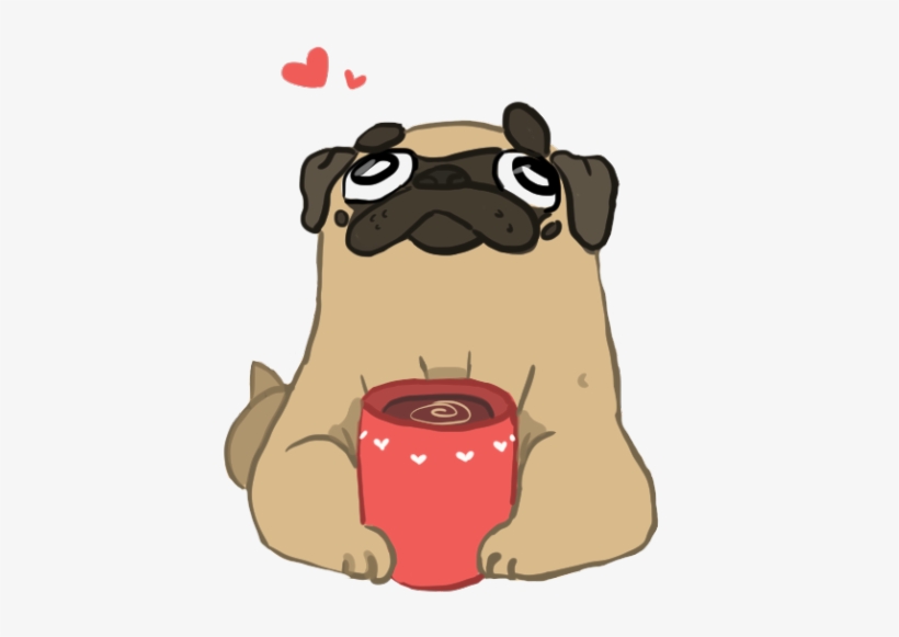Pug With A Mug - Pug Png, transparent png