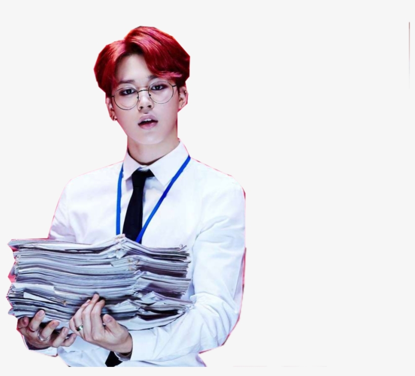 Jimin Png Tumblr - Bts Jimin Red Hair, transparent png