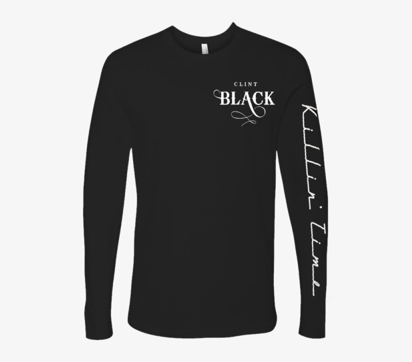 Clint Black Long Sleeve Black Logo Tee - Long Sleeve Tennis Shirts, transparent png