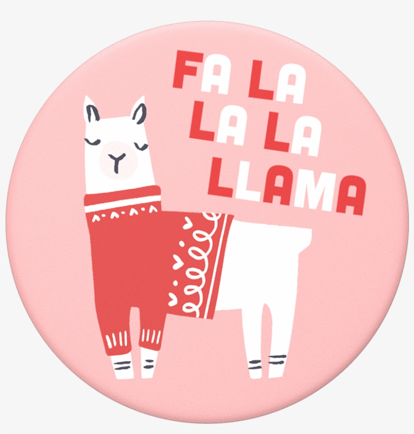 Fa La Llama Pink - Popsockets, transparent png
