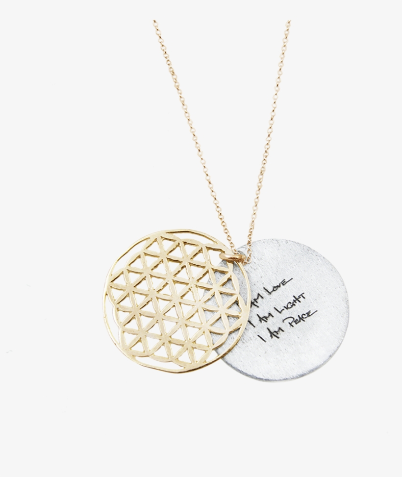 Load Image Into Gallery Viewer, Flower Of Life Necklace - Pulseira Com Pingente Transparente, transparent png