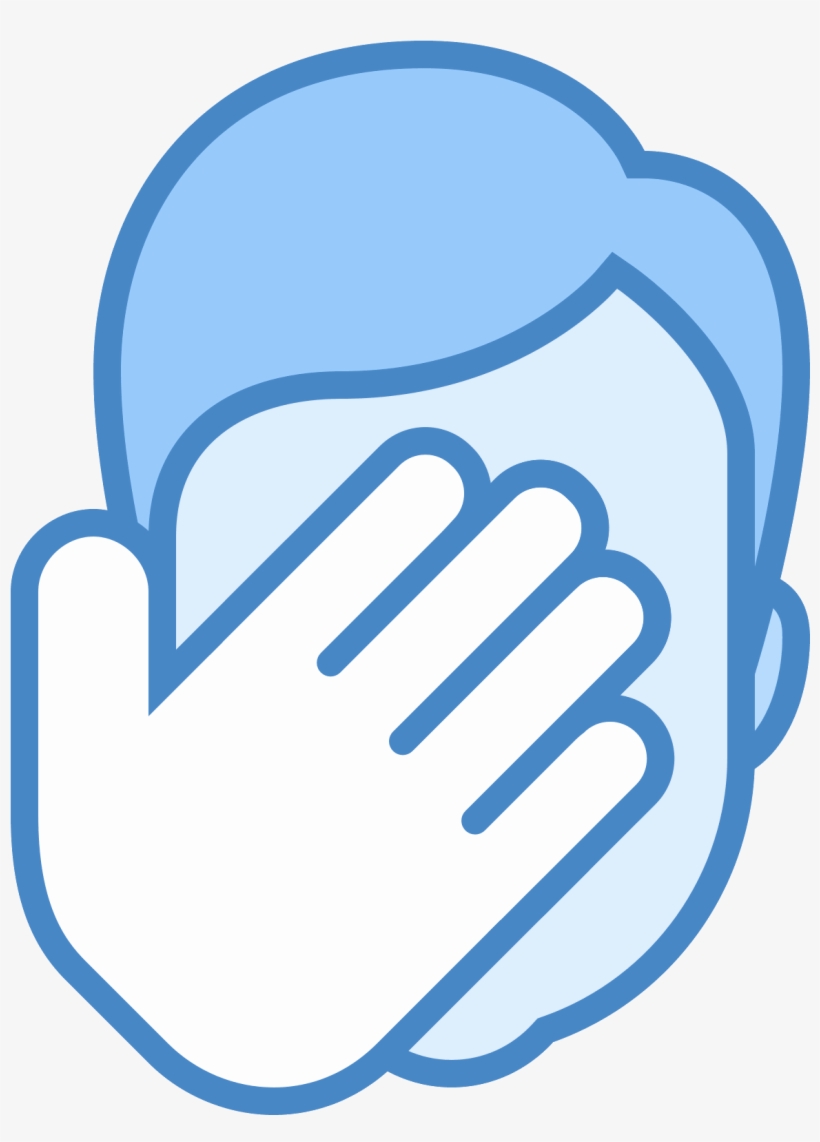 The Foreground Of The Icon Has A Person's Left Hand - Facepalm, transparent png
