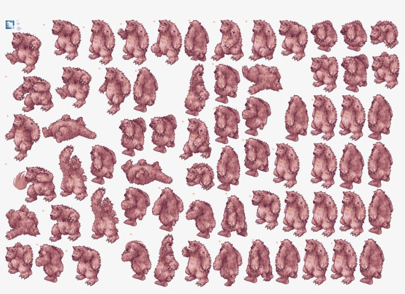 Bigfoot - Spritesheet - Sasquatch Sprite, transparent png