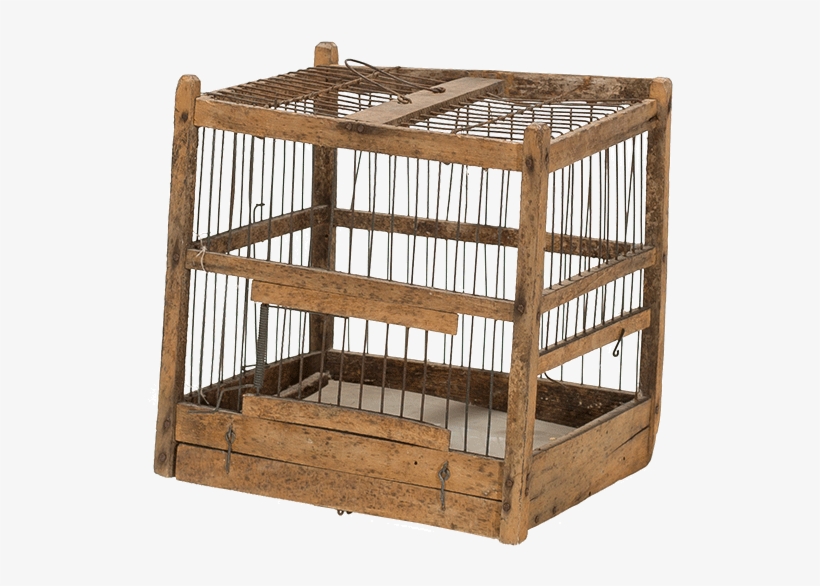 Vintage Wooden Bird Cage - Wooden Bird Cage Png, transparent png