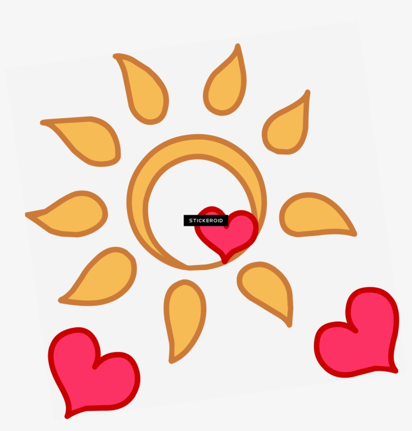 Sunshine - Sun And Hearts Cutie Mark, transparent png