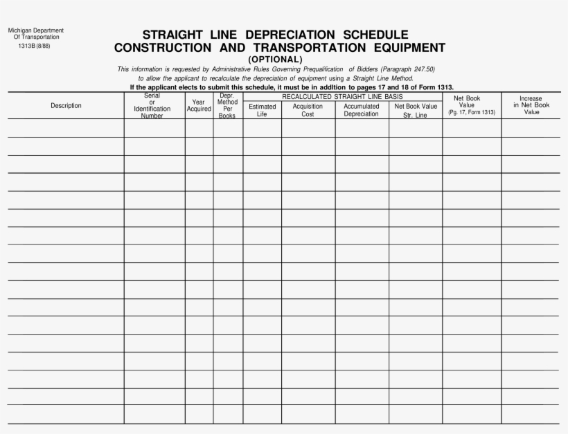 Straight Line Depreciation Schedule Main Image - Number, transparent png