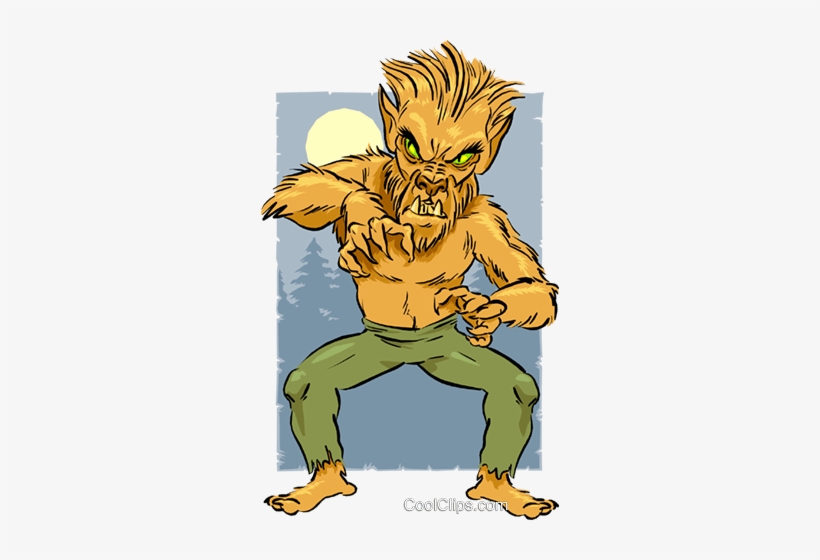 Cartoon Werewolf Royalty Free Vector Clip Art Illustration - Lobisomem Cartoon, transparent png