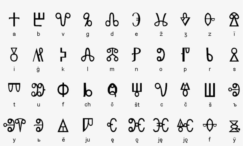 Glagolitic Alphabet, transparent png
