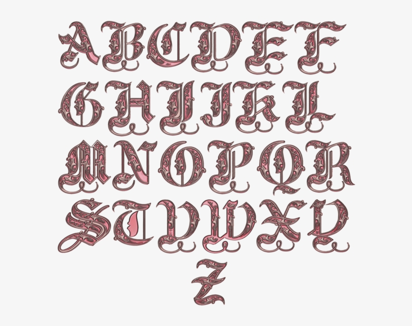 Royal Alphabet Pink Png - Alphabet Coloring Book: Hand Lettering, transparent png