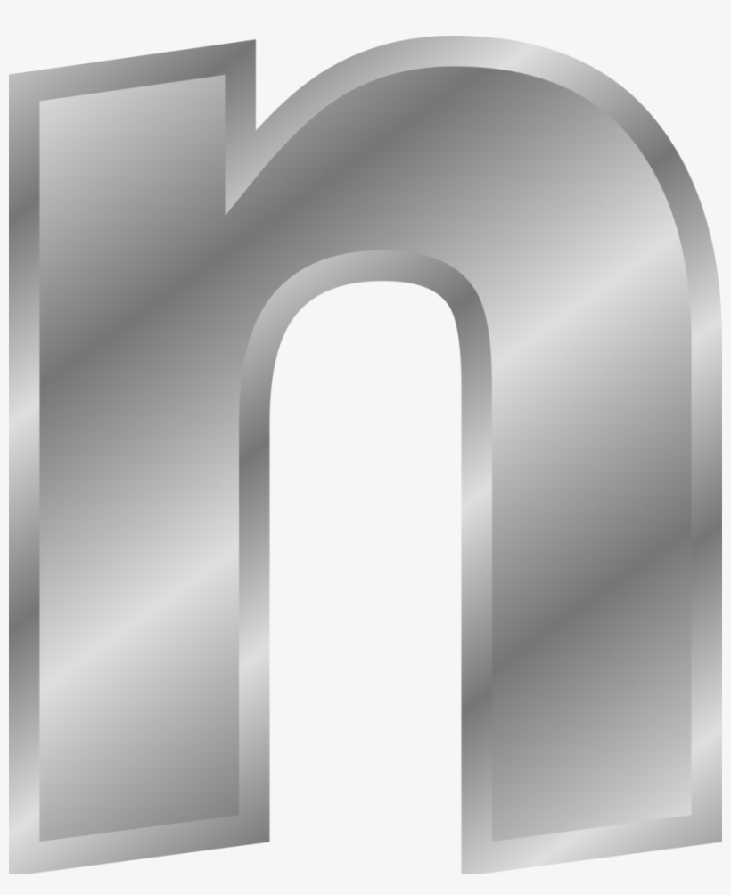 Silver Letter N Png Clipart Letter Alphabet N - Letter N In Gold, transparent png