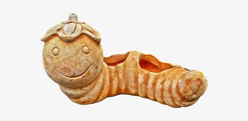 Free Photo Planting Trough Figure Planter Caterpillar - Ceramic Caterpillar Planter, transparent png