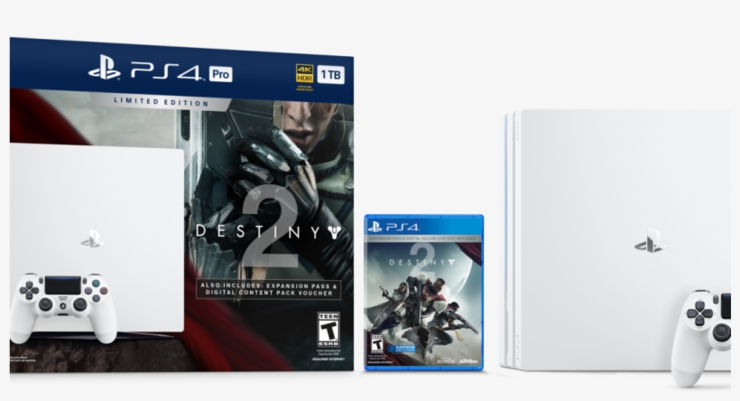 Limited Edition Destiny 2 Glacier White Ps4 Pro Bundle - Playstation 4 Pro 1tb Destiny 2 Bundle, transparent png