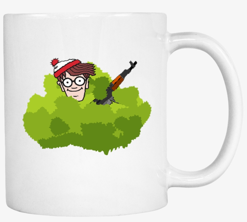 Where's Waldo In A Bush Pubg Mug - Pubg Wheres Waldo, transparent png