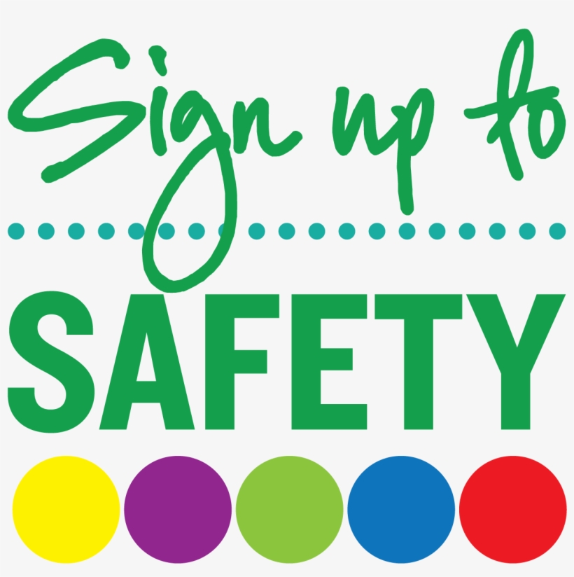 Sign Up To Safety Logo With Con Coloured Circles - Sign Up To Safety Logo, transparent png