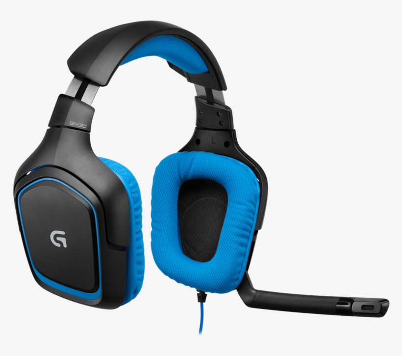 G430 - Logitech G430 Gaming Headset - Black, transparent png