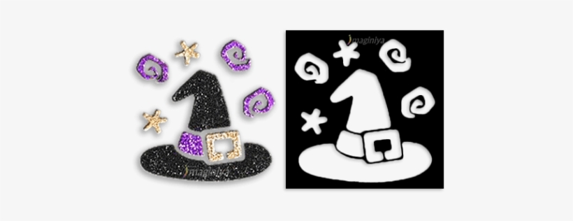 Witch Hat Stencil - Witch Hat Face Paint, transparent png